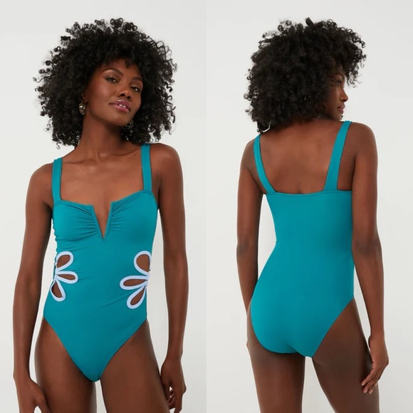 Tuckernuck Other - NWT Follow Suit Ocean and Blue Flora One Piece M SOLD OUT